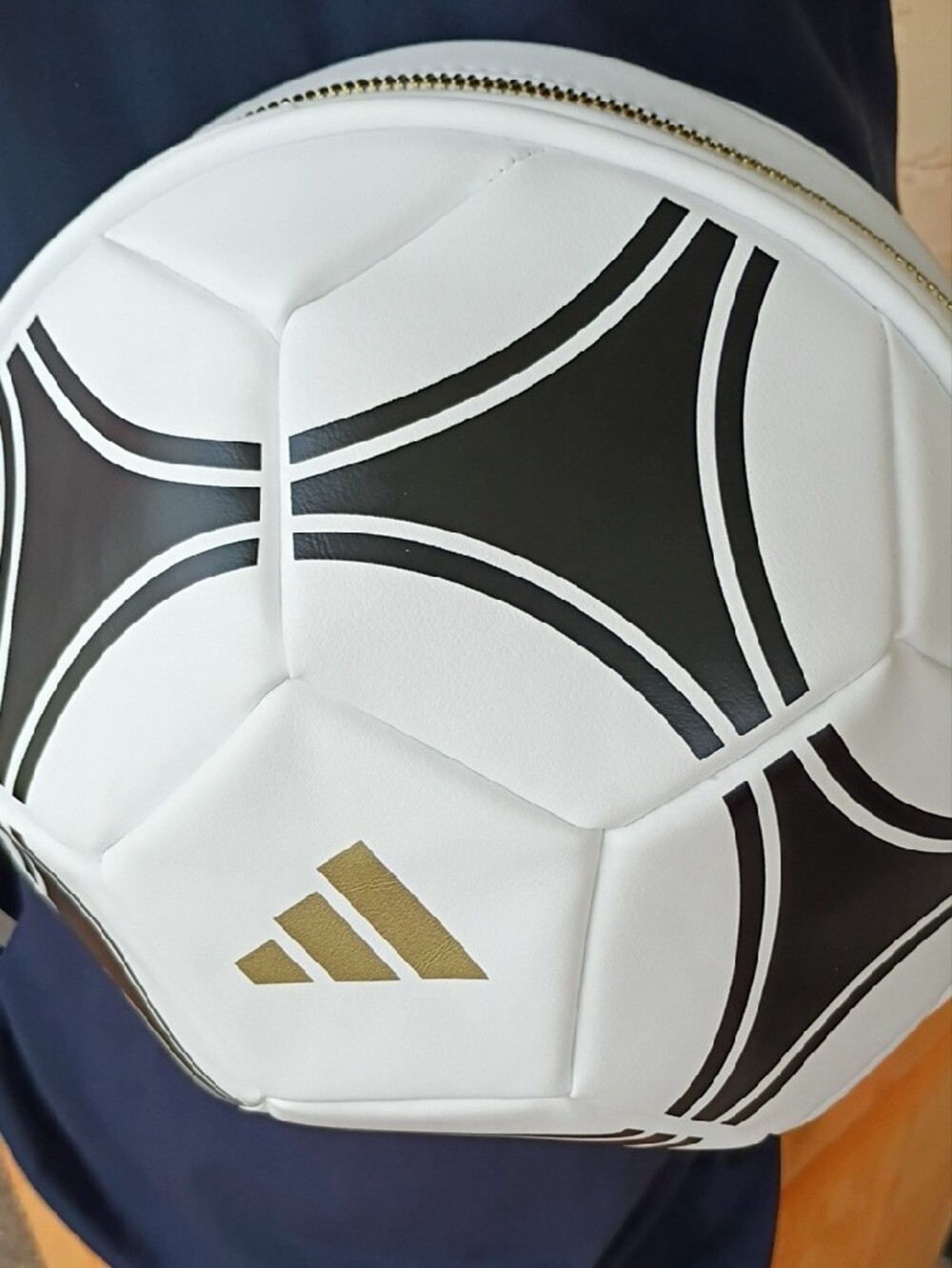 adidas White & Black Soccer Ball Crossbody Bag with Gold LogoNWT - Picture 2 of 3
